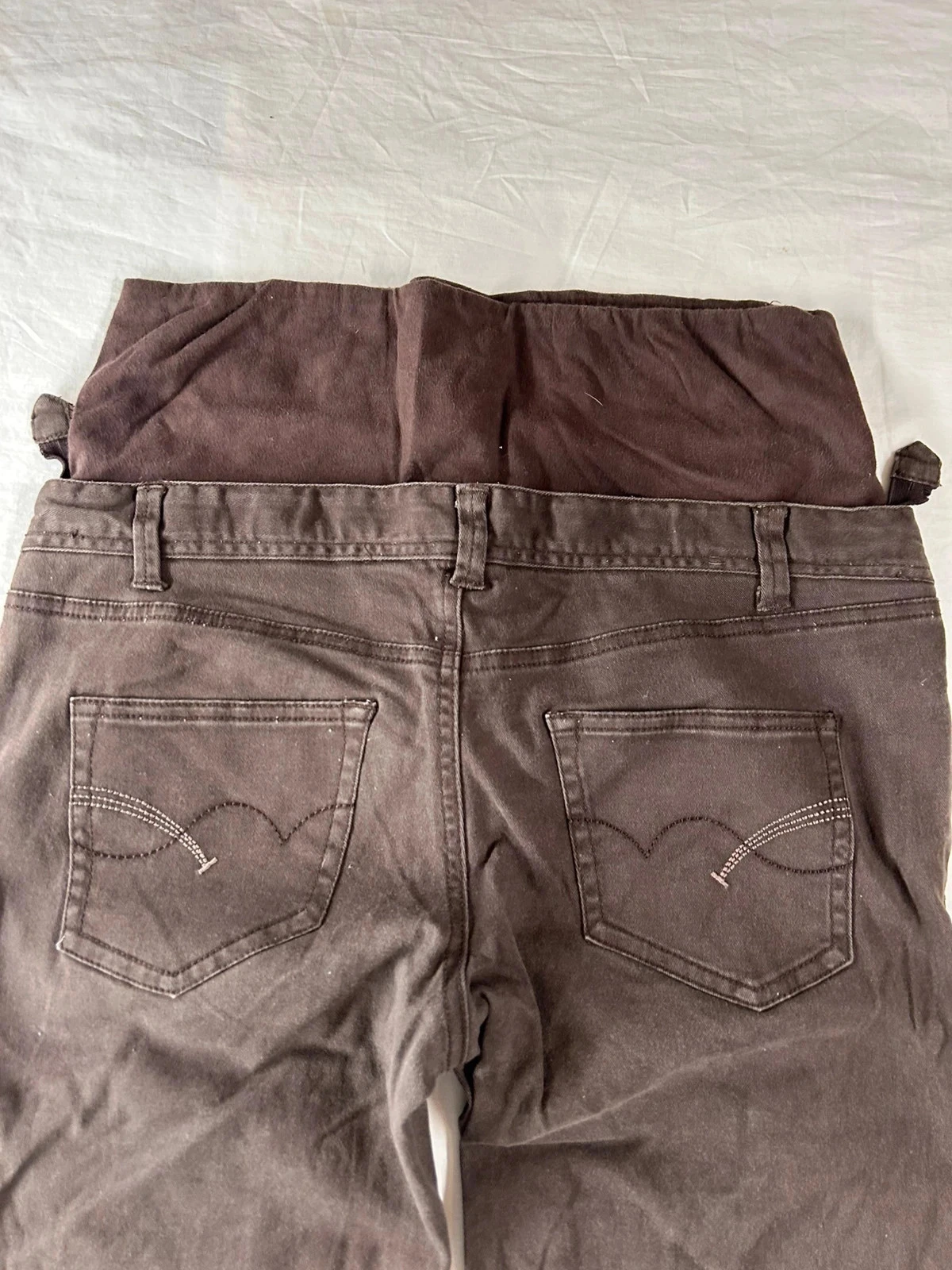 Vintage bruine zwangerschapsjeans – photo 12